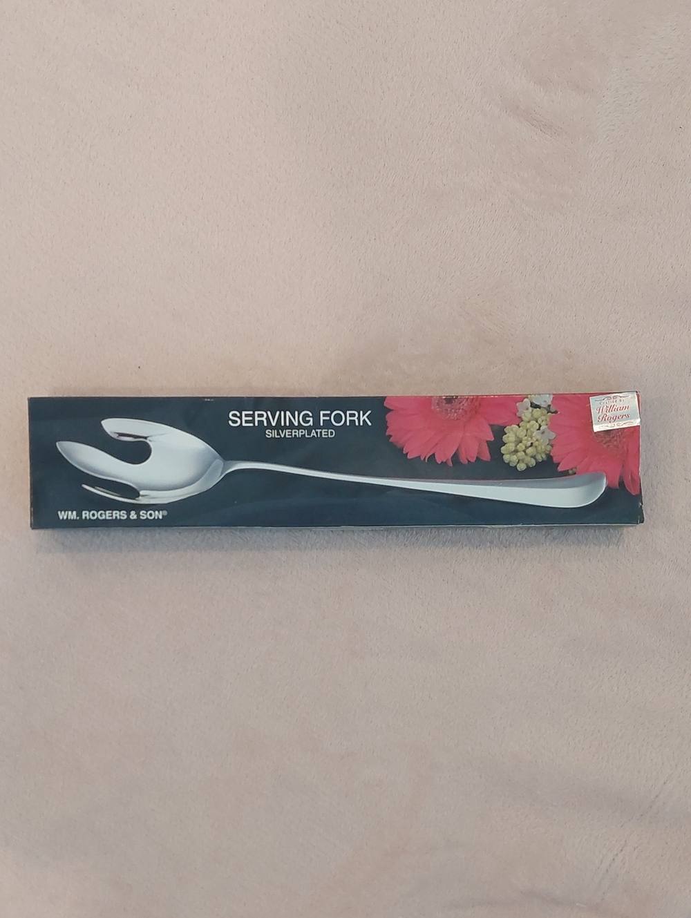 SIlverplated SERVING FORK by William M. Rogers & Son NIB